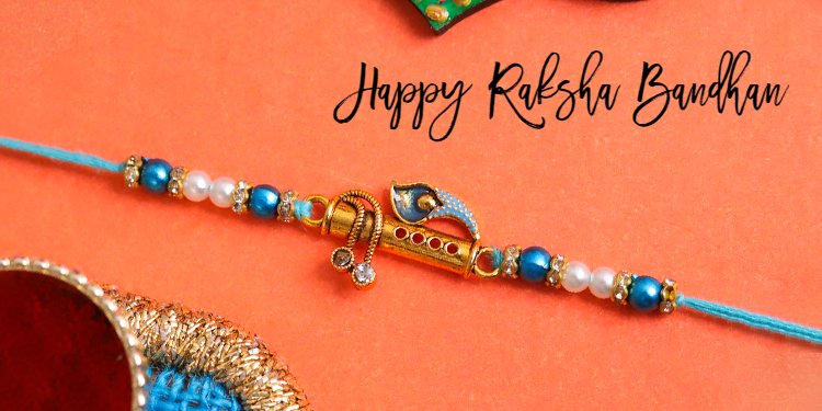 Happy Raksha Bandhan showing with Rakhi